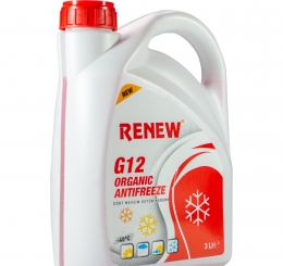 Renew G12 Organik Kırmızı Antifiriz -40C 3 Litre (2020 Üretim) 24TL
